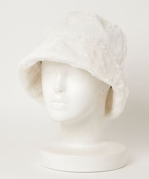 SFW（エスエフダブリュー）の「バケットハット 無地 アニマル ファー（ハット・レディース・ホワイト/ブラック/ブラウン/ピンク/レオパード/ゼブラ/ホワイト系・FREE）」の8枚目の写真