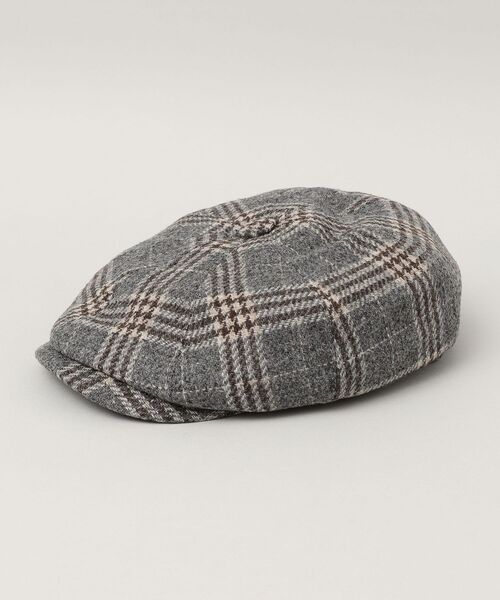 GRILLO(グリーロ)の「GRILLO: WOOL CHECK NEWSBOY CAP(キャスケット・メンズ・グレー・ONE SIZE)」の1枚目の写真
