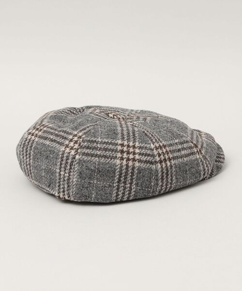GRILLO(グリーロ)の「GRILLO: WOOL CHECK NEWSBOY CAP(キャスケット・メンズ・グレー・ONE SIZE)」の3枚目の写真