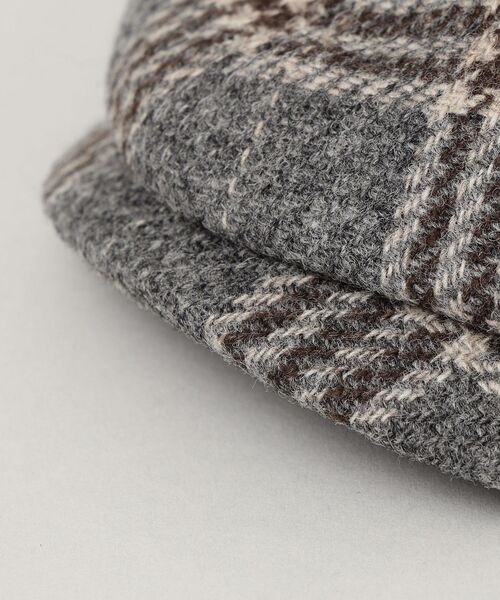 GRILLO(グリーロ)の「GRILLO: WOOL CHECK NEWSBOY CAP(キャスケット・メンズ・グレー・ONE SIZE)」の4枚目の写真