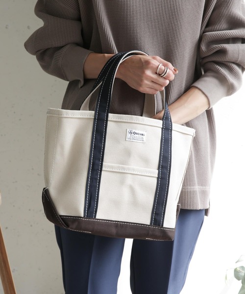 URBAN RESEARCH DOORS(アーバンリサーチドアーズ)の「ORCIVAL キャンバストートバッグ S(トートバッグ・レディース・ブラック/ブラウン/グレー/ブラウン系その他/ブルー系その他/アイボリー・ONE)」の6枚目の写真