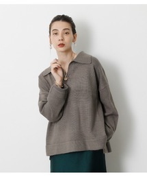 衿付きＶネックニット