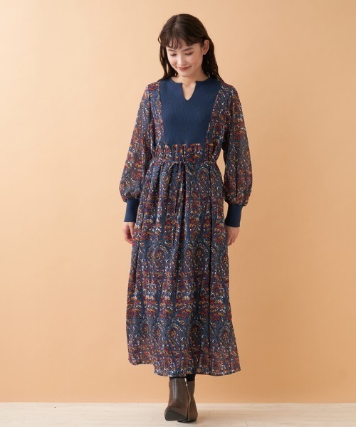 プリントロングワンピース ワンピース En Recre アンレクレ のファッション通販 Zozotown