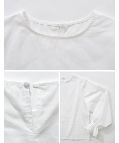 Re:EDIT（リエディ）の「[新色追加][低身長サイズ有][2点セット]ブロードシャツ×ドロップショルダーロングニットワンピース（ワンピース・レディース・ブラック/ブラウン/チャコールグレー・MEDIUM/LARGE/SHORT）」の6枚目の写真