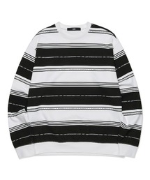 【LMC】PRINTED MULTI STRIPE SWEATSHIRT / エルエムシー ロゴ プリント マルチ ストライプ スウェットシャツ