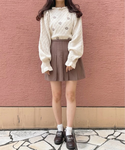 apres jour（アプレジュール）の「フラワー刺繍ニットプルオーバー【ZOZOTOWN限定アイテム】（ニット/セーター・レディース・ラベンダー/モカ/アイボリー/ブルー系その他・フリー/X-LARGE）」の21枚目の写真