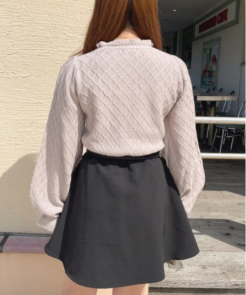 apres jour（アプレジュール）の「フラワー刺繍ニットプルオーバー【ZOZOTOWN限定アイテム】（ニット/セーター・レディース・ラベンダー/モカ/アイボリー/ブルー系その他・フリー/X-LARGE）」の8枚目の写真