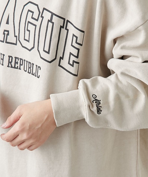 PUAL CE CIN（ピュアルセシン）の「ピグメント裏毛プルオーバー（Tシャツ/カットソー・レディース・グレー/チャコールグレー/ベージュ/グリーン/ローズ・FREE）」の6枚目の写真