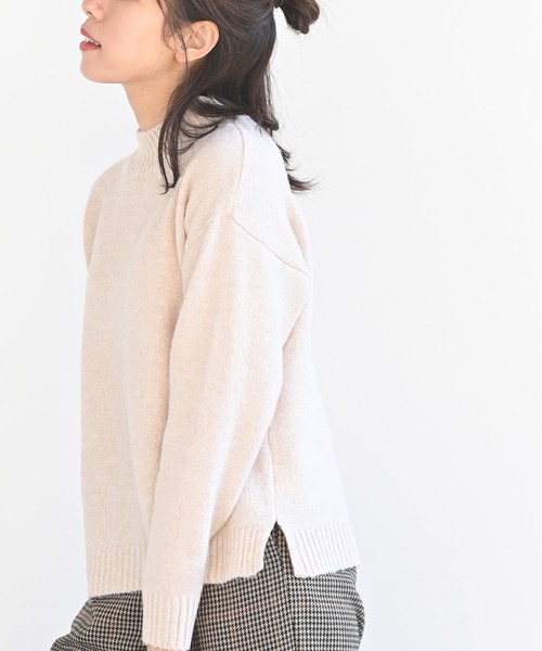 rps(アールピーエス)の「ブークレープチハイネックニットプルオーバー(ニット/セーター・レディース・グリーン/アイボリー/杢グレー/ブラック・M)」の2枚目の写真