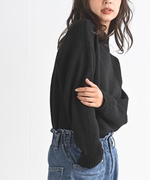 ブークレープチハイネックニットプルオーバー