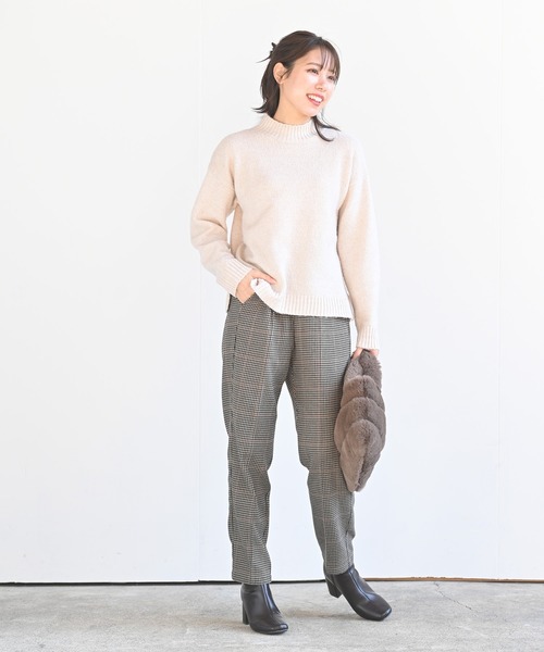 rps(アールピーエス)の「ブークレープチハイネックニットプルオーバー(ニット/セーター・レディース・グリーン/アイボリー/杢グレー/ブラック・M)」の5枚目の写真