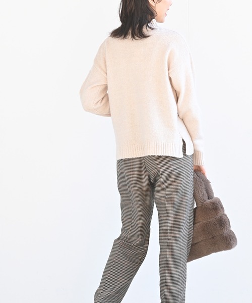 rps(アールピーエス)の「ブークレープチハイネックニットプルオーバー(ニット/セーター・レディース・グリーン/アイボリー/杢グレー/ブラック・M)」の7枚目の写真