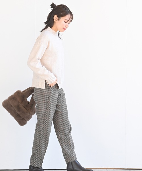 rps(アールピーエス)の「ブークレープチハイネックニットプルオーバー(ニット/セーター・レディース・グリーン/アイボリー/杢グレー/ブラック・M)」の8枚目の写真