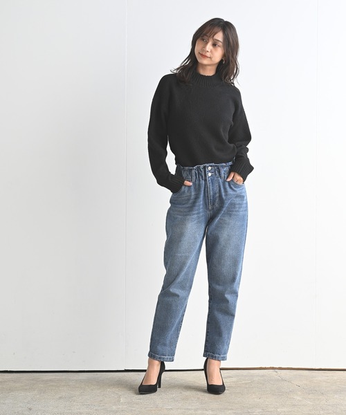 rps(アールピーエス)の「ブークレープチハイネックニットプルオーバー(ニット/セーター・レディース・グリーン/アイボリー/杢グレー/ブラック・M)」の14枚目の写真