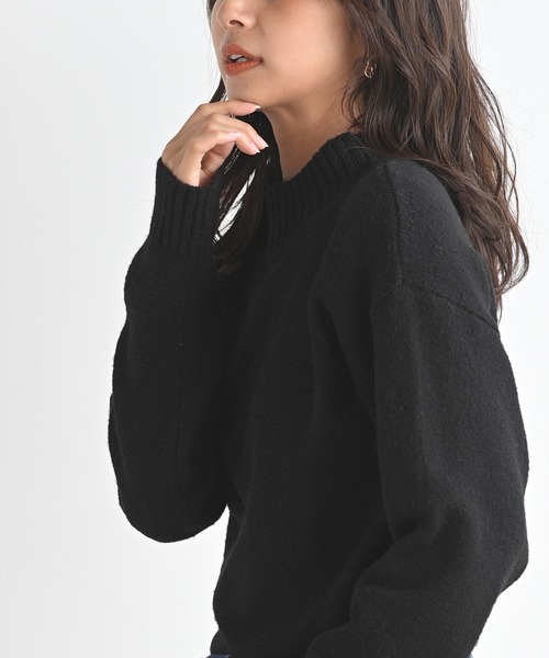 rps(アールピーエス)の「ブークレープチハイネックニットプルオーバー(ニット/セーター・レディース・グリーン/アイボリー/杢グレー/ブラック・M)」の19枚目の写真