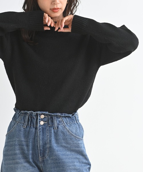 rps(アールピーエス)の「ブークレープチハイネックニットプルオーバー(ニット/セーター・レディース・グリーン/アイボリー/杢グレー/ブラック・M)」の20枚目の写真