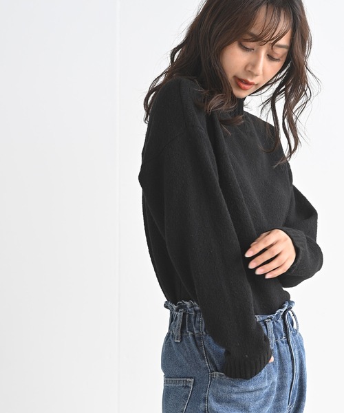 rps(アールピーエス)の「ブークレープチハイネックニットプルオーバー(ニット/セーター・レディース・グリーン/アイボリー/杢グレー/ブラック・M)」の21枚目の写真