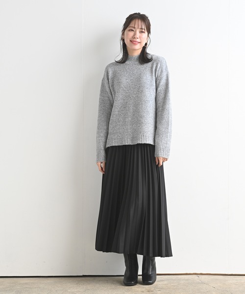 rps(アールピーエス)の「ブークレープチハイネックニットプルオーバー(ニット/セーター・レディース・グリーン/アイボリー/杢グレー/ブラック・M)」の22枚目の写真