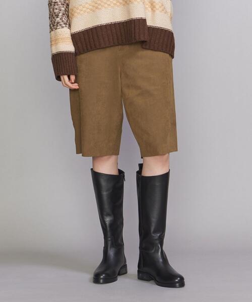 BEAUTY&YOUTH UNITED ARROWS(ビューティーアンドユースユナイテッドアローズ)の「BY フェイクスエードペインター ショートパンツ -ウォッシャブル-(その他パンツ・レディース・ブラウン/グレー・S/M)」の1枚目の写真
