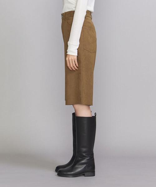 BEAUTY&YOUTH UNITED ARROWS(ビューティーアンドユースユナイテッドアローズ)の「BY フェイクスエードペインター ショートパンツ -ウォッシャブル-(その他パンツ・レディース・ブラウン/グレー・S/M)」の4枚目の写真