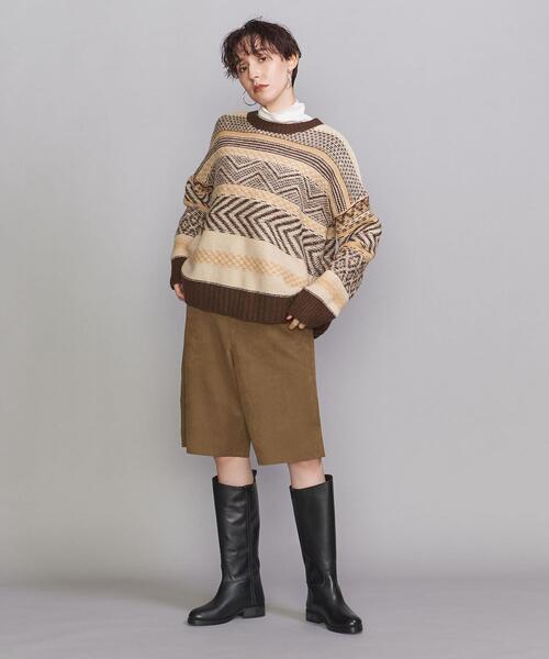 BEAUTY&YOUTH UNITED ARROWS(ビューティーアンドユースユナイテッドアローズ)の「BY フェイクスエードペインター ショートパンツ -ウォッシャブル-(その他パンツ・レディース・ブラウン/グレー・S/M)」の7枚目の写真