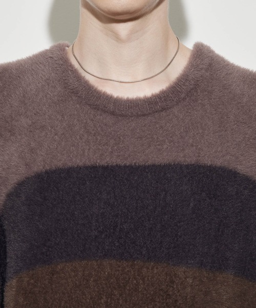 JUNRED（ジュンレッド）の「シャギールーズニットプルオーバー（ニット/セーター・メンズ・ブラック系その他/ホワイト・M/L）」の11枚目の写真