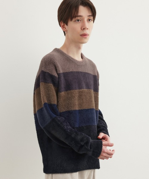 JUNRED（ジュンレッド）の「シャギールーズニットプルオーバー（ニット/セーター・メンズ・ブラック系その他/ホワイト・M/L）」の22枚目の写真