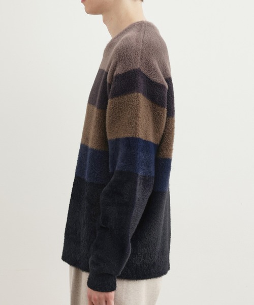 JUNRED（ジュンレッド）の「シャギールーズニットプルオーバー（ニット/セーター・メンズ・ブラック系その他/ホワイト・M/L）」の18枚目の写真