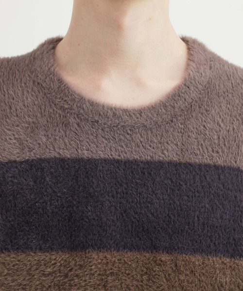 JUNRED（ジュンレッド）の「シャギールーズニットプルオーバー（ニット/セーター・メンズ・ブラック系その他/ホワイト・M/L）」の16枚目の写真