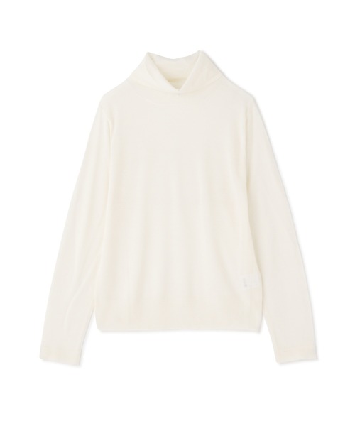 NATURAL BEAUTY BASIC（ナチュラルビューティーベーシック）の「シアータートルニット（ニット/セーター・レディース・チャコールグレー/ベージュ/オフホワイト・MEDIUM）」の19枚目の写真