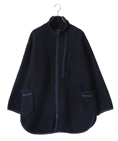 PORTER CLASSIC（ポータークラシック）の「Porter Classic / ポータークラシック：FLEECE SHIRT JACKET：PC-022-1746[COR]（その他アウター・メンズ・ネイビー・2/3）」の7枚目の写真