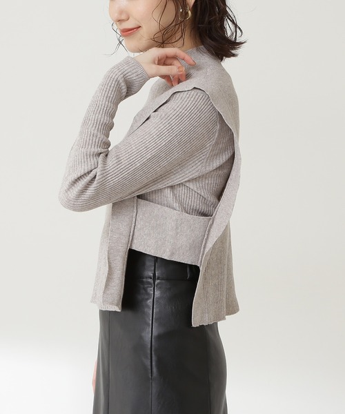 N.（N. Natural Beauty Basic）（エヌエヌナチュラルビューティーベーシック）の「◆ボトルネックベストニットセット（ニット/セーター・レディース・ベージュ/グレー/オフホワイト・MEDIUM）」の12枚目の写真