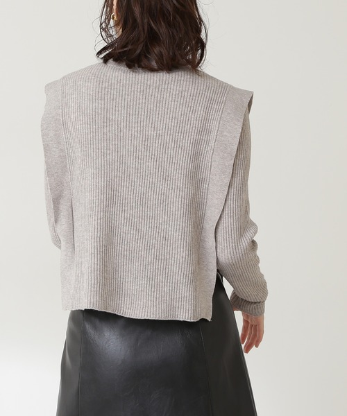 N.（N. Natural Beauty Basic）（エヌエヌナチュラルビューティーベーシック）の「◆ボトルネックベストニットセット（ニット/セーター・レディース・ベージュ/グレー/オフホワイト・MEDIUM）」の13枚目の写真