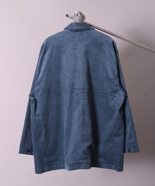 BAYBLO（ベイブロ）の「【ユニセックス】オーバーサイズ コーデュロイ 2B ワイド テーラードジャケット(BG)（テーラードジャケット・メンズ・ブラック/ダークグリーン/ダークブラウン/アイボリー/ブルーグレー・MEDIUM/LARGE）」の14枚目の写真