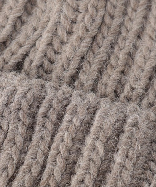 SLOBE IENA（スローブイエナ）の「【CF】ニットキャップ【手洗い可】◆（ニットキャップ/ビーニー・レディース・ベージュ/チャコールグレー/アイボリー・FREE）」の6枚目の写真