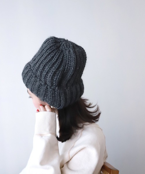 SLOBE IENA（スローブイエナ）の「【CF】ニットキャップ【手洗い可】◆（ニットキャップ/ビーニー・レディース・ベージュ/チャコールグレー/アイボリー・FREE）」の13枚目の写真