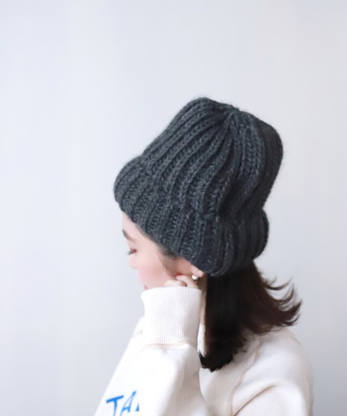 SLOBE IENA（スローブイエナ）の「【CF】ニットキャップ【手洗い可】◆（ニットキャップ/ビーニー・レディース・ベージュ/チャコールグレー/アイボリー・FREE）」の14枚目の写真