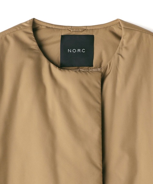 N.O.R.C(ノーク)の「パティングクルーロングコート(ダウンジャケット/コート・レディース・ブラック/カーキ/キャメル・S/M/L)」の9枚目の写真