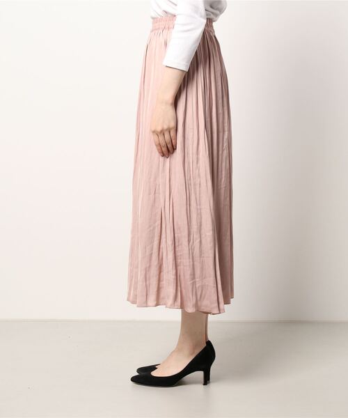 Samansa Mos2 blue（サマンサモスモスブルー）の「チンツ加工ワッシャープリーツスカート（スカート・レディース・グレー/ブルー/ピンク・ﾌﾘ-）」の4枚目の写真