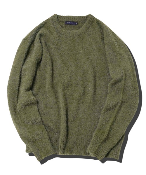 roshell（ロシェル）の「ふっくらもちもち クルーネック シャギーニット セーター（ニット/セーター・メンズ・ホワイト/ブラック/ブルー/ライトグレー/グレー/グレイッシュベージュ/ブラウン系その他/オリーブ/チャコールグレー/ブラック系その他/ブルー系その他/モカ/グレー系その他・SMALL/MEDIUM/LARGE/X-LARGE）」の20枚目の写真