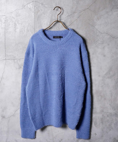 セール】ふっくらもちもち クルーネック シャギーニット セーター