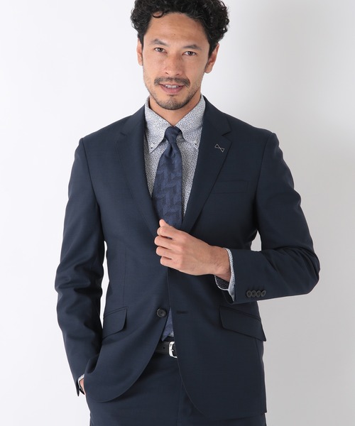 MEN'S BIGI（メンズビギ）の「ナチュラルストレッチ ピンヘッドスーツ（スーツセット・メンズ・ネイビー/グレー・01/02/03/04）」の4枚目の写真