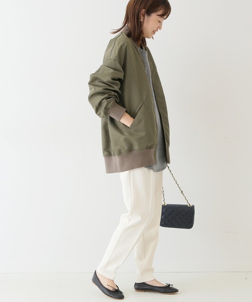 SLOBE IENA（スローブイエナ）の「ダブルフェイスジョーゼットパンツ【ウエストゴム/洗濯機使用可能】◆（その他パンツ・レディース・グレー/イエロー/ナチュラル・36/38）」の5枚目の写真