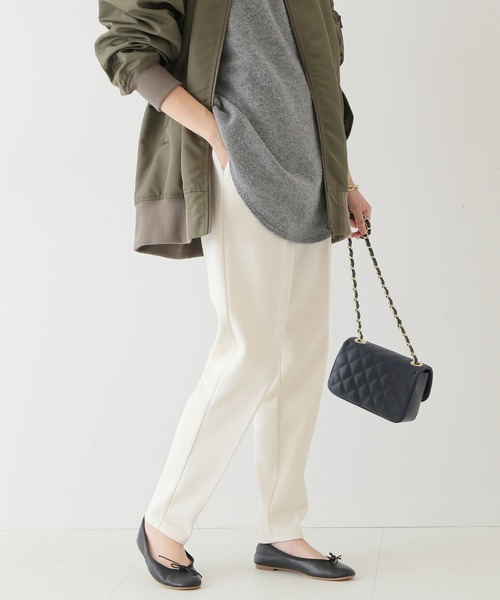 SLOBE IENA（スローブイエナ）の「ダブルフェイスジョーゼットパンツ【ウエストゴム/洗濯機使用可能】◆（その他パンツ・レディース・グレー/イエロー/ナチュラル・36/38）」の14枚目の写真