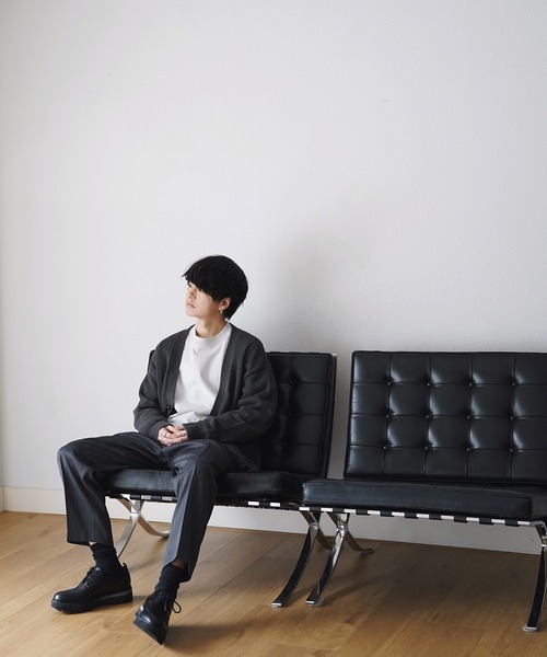 WYM LIDNM（ウィム バイ リドム）の「MESH WIDE CARDIGAN（カーディガン/ボレロ・メンズ・グリーン/モカ/チャコール・S/M/L）」の19枚目の写真