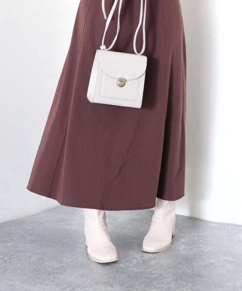 archives（アルシーヴ）の「豆挿しフラップショルダー（ショルダーバッグ・レディース・ブラック/グレー/アイボリー・FREE）」の5枚目の写真