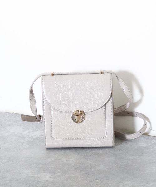 archives（アルシーヴ）の「豆挿しフラップショルダー（ショルダーバッグ・レディース・ブラック/グレー/アイボリー・FREE）」の11枚目の写真