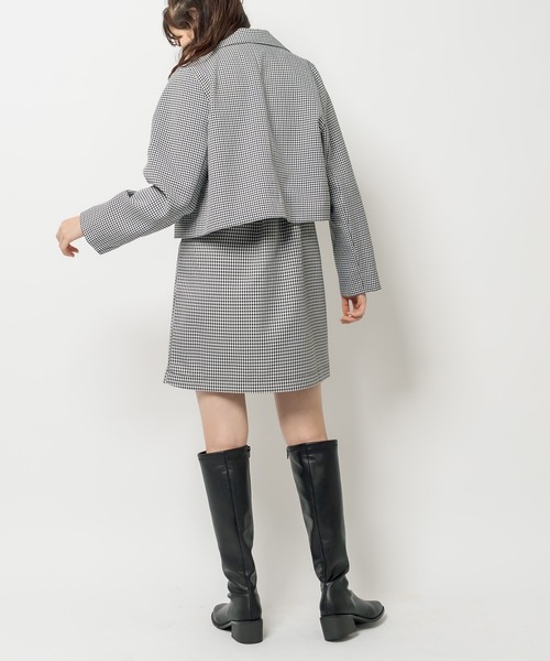 OLIVE des OLIVE(オリーブデオリーブ)の「ヘルシースタイルショート丈ジャケット(テーラードジャケット・レディース・ライトグレー/ブラック/ワンウォッシュ/ミント・FREE)」の7枚目の写真