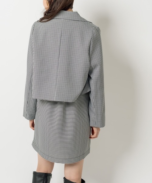 OLIVE des OLIVE(オリーブデオリーブ)の「ヘルシースタイルショート丈ジャケット(テーラードジャケット・レディース・ライトグレー/ブラック/ワンウォッシュ/ミント・FREE)」の10枚目の写真