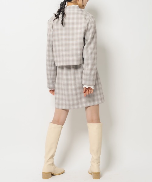 OLIVE des OLIVE(オリーブデオリーブ)の「ヘルシースタイルショート丈ジャケット(テーラードジャケット・レディース・ライトグレー/ブラック/ワンウォッシュ/ミント・FREE)」の19枚目の写真